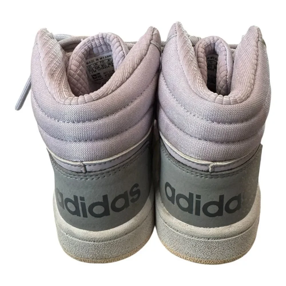 Adidas (GS) Hoops 2.0 Mid 'Purple Silver' EE9601 Kids Sneakers 12.5